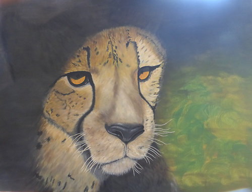 Gepard - 0,80 x 0,60 m - Acryl auf Leinwand